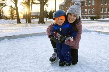 Clinical Assistant Professor Jen Chadbourne and her son