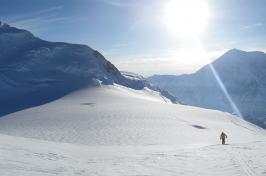 Cameron Wake skiing in Denali National Park