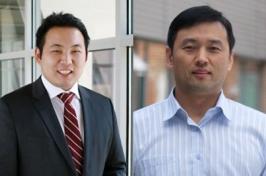 Side by side headshots of two male professors