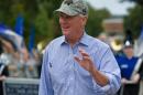 UNH President Mark Huddleston during Homecoming parade 2017